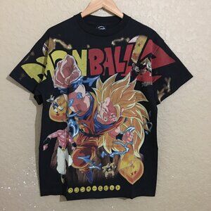 Dragon Ball Z Goku Super Saiyan Frieza Cell Majin Buu T-Shirt L All Over Print